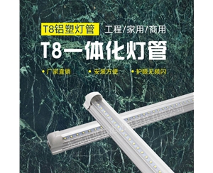 High translucent T8 integrated lamp (0.6m 9W)